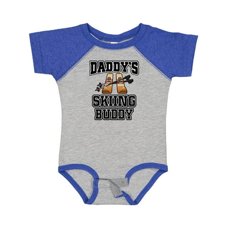 

Inktastic Daddys Skiing Buddy Kids Skis Gift Baby Boy or Baby Girl Bodysuit