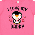 thumbnail image 4 of Inktastic I Love My Daddy with Cute Penguin and Hearts Girls Toddler T-Shirt, 4 of 5