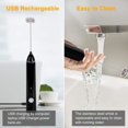 thumbnail image 3 of Milk Frother - USB Rechargeable - Three Adjustable Speeds - Black, 3 of 4