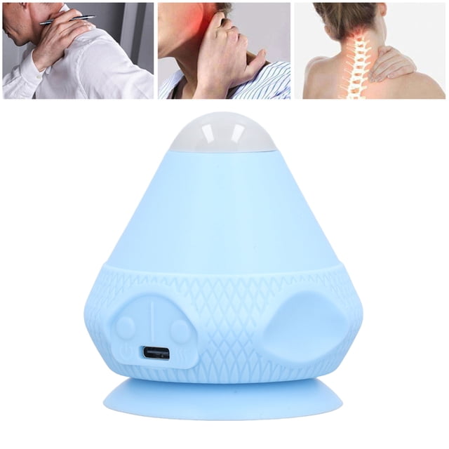Mountable Heat Compression Silicone PC Massage Ball with Vibrating Dual Mode for Point Deep Tissue Relaxation, Timer Function Rechargeable