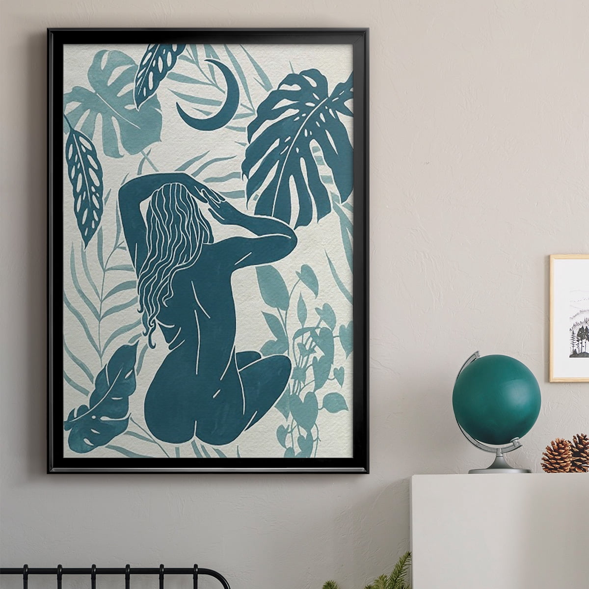 Moon Gazer IV Premium Framed Print, in Gold, Black, or Silver - Ready to Hang