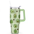 thumbnail image 2 of 40 Oz Cute Avocado Tumbler with Handle and Straw Lid Avocado Lovers Themed Gifts for Women Double Insulated Cup Travel Coffee Mug, 2 of 7