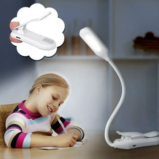 White LED Battery Powered Clip-On Gooseneck Book Light - #4G992