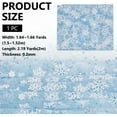 thumbnail image 2 of Tela de organza blanca estampada con copos de nieve de 2 yardas, tela de encaje de tul azul claro, 2 of 9