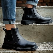 Steel Toe Work Boots for Men Women Leather Safety Shoes Waterproof Construction Shoes Hiking Boots Industrial Work Shoes