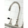 thumbnail image 4 of Kingston Brass KS2798PKLBS Duchess Double-Handle 4-Hole Widespread Kitchen Faucet with Brass Sprayer in Brushed Nickel, 4 of 8