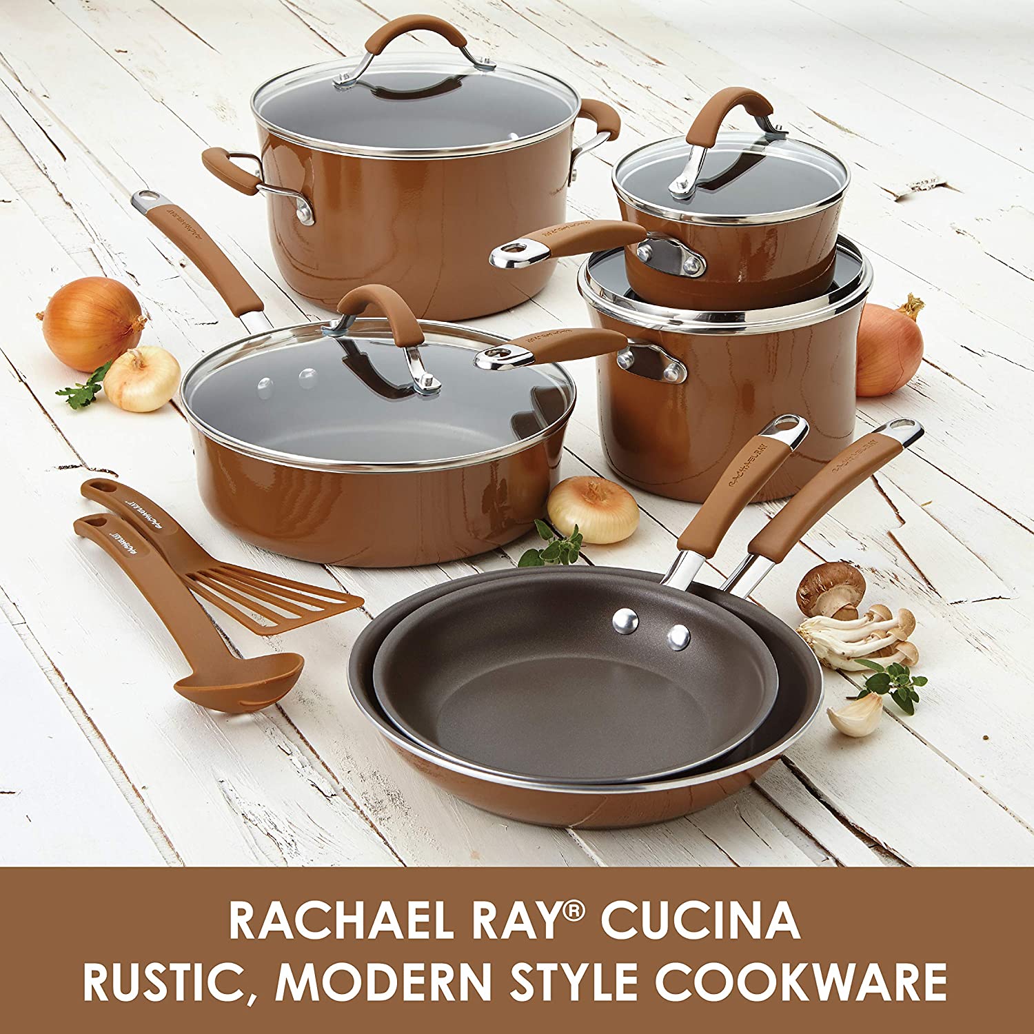 Rachael Ray Cucina Oven-To-Table Hard Enamel Nonstick 2-1/2-quart Covered  Round Casserole - Bed Bath & Beyond - 9216695