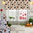 thumbnail image 5 of 2 Pack Farmhouse Rooster Valances for Windows Bedroom Living Room Window Treatments, Vintage Watercolor Flowers Beige Rod Pocket Valance Drapes Short Kitchen Curtains Over Sink 54"x18", 5 of 8