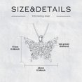 thumbnail image 6 of AOBOCO Diamond Butterfly Pendant Necklace for Women 925 Sterling Silver Lab Grown Diamond Jewelry Gifts for Loved Ones, 6 of 6