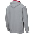 thumbnail image 3 of Men's Colosseum Heathered Gray Nebraska Huskers Arch & Logo 3.0 Full-Zip Hoodie, 3 of 3