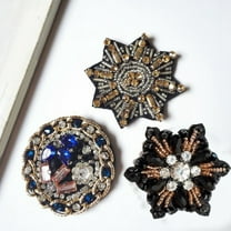 BESTOYARD Polygonal Snowflake Decor Sewing Patches Assorted Color 3pcs