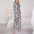 thumbnail image 3 of Lsque Turtle Pattern Long Sleeve Pajama Set for Women - Soft 2-Piece Sleepwear and Loungewear Set with Pockets, Comfy Nightwear-XX-Large, 3 of 7