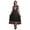 Black, variant on Dark Gray Floral Anarkali Dress Mandarin Collar Sleeveless Kurtis for Women Print Maxi Dress Large