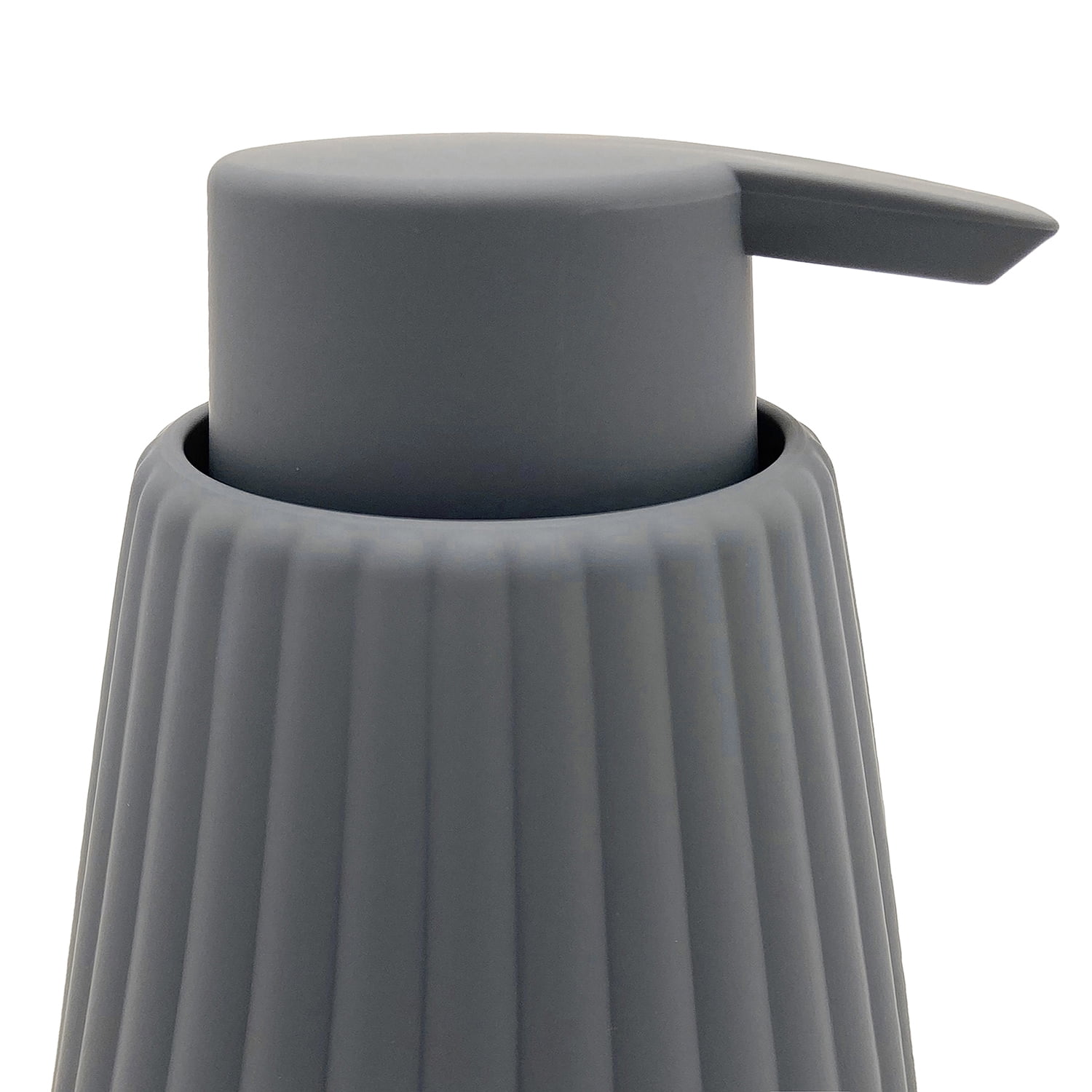 Mainstays Rubberized Plastic Ribbed Soap Pump, Grey