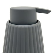 Mainstays Rubberized Plastic Ribbed Soap Pump, Grey