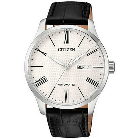 Citizen Men's NH8350-08A Silver Leather Automatic Fashion Watch