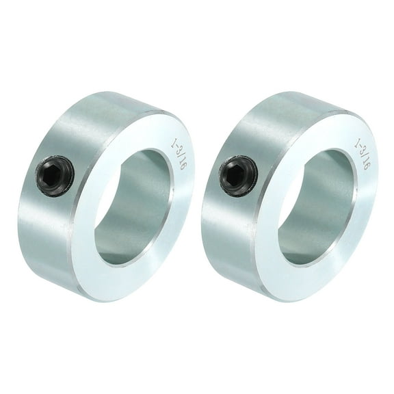 2pcs Set Screw Collars 1-3/16" Bore Carbon Steel Shaft Collars, 2" OD, 11/16" Width Lock Axle Collar Clamp
