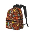 thumbnail image 2 of Daiia Retro Coffee School Backpack for Men Women, Unisex Large Waterproof Bookbag Schoolbag Casual Daypack for High School/College/Teens/Travel/Work Black, 2 of 8