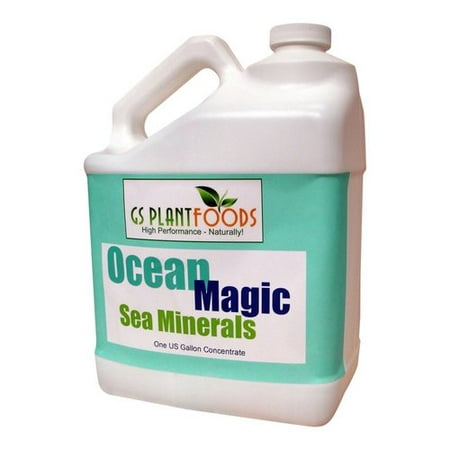 Ocean Magic Sea Minerals Organic Garden Plant Supplement Fertilizer, Soil Mineral Health Improvement Water Based Spray Solution 1 Gallon of Liquid
