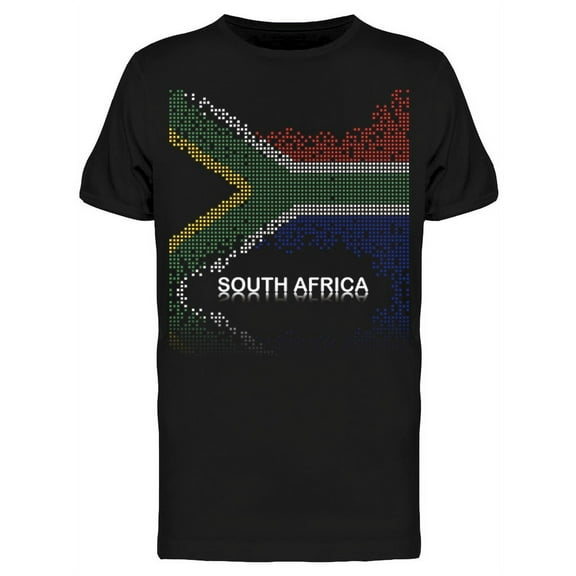 South Africa From Square Blocks T-Shirt Men -Image by Shutterstock, Male Large