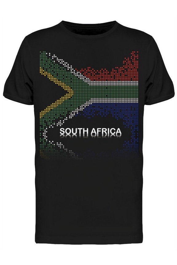 South Africa From Square Blocks T-Shirt Men -Image by Shutterstock, Male Large