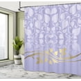 thumbnail image 4 of Ambesonne Floral Shower Curtain, Romantic Leafy Pattern Bloom, 69"Wx70"L, Lavender Blue, 4 of 4
