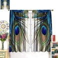 thumbnail image 2 of Peacock Feather Curtains For Living Room, Vintage Fashion Window Treatments Bedroom Curtain,Modern Style Home Decor Blackout Drapes 53"W x 84"L (Pack of 2), 2 of 6