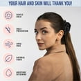 thumbnail image 5 of Blissy Silk Scrunchies (3 Pack) - 100% Pure Mulberry Silk - 22 Momme 6A High-Grade Fibers - Silk Scrunchie for Straight & Curly Hair - Preventing Breakage, Tangling, & Creasing (Black Skinny), 5 of 7