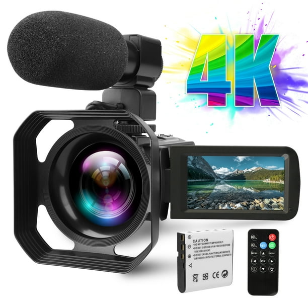 4K Video Camera Camcorder, YouTube Vlogging Camera 48MP Ultra HD WiFi Vlog  Recorder with Microphone, 16X Zoom Digital Camera 3.0
