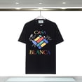 thumbnail image 1 of Casablanca 23 Primavera y novedad de verano estilo Fantasy Gate Starry Sky Castle casa letra logo camiseta de manga corta para parejas8182 negro, 1 of 4