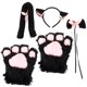thumbnail image 1 of 1 juego de diadema con orejas de gato, pajarita, pajarita, disfraz de Cosplay de gato para dama, niña, 1 of 6