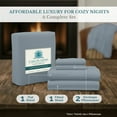 thumbnail image 3 of Casa Platino Bed Sheet Set 100% Cotton 4 King French Blue, 3 of 8