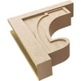 thumbnail image 6 of 8"W x 32"D x 32"H Thin Alma Rough Cedar Woodgrain TimberThane Corbel, Primed Tan, 6 of 6