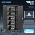 thumbnail image 3 of SOLAURA 72"H Metal Garage Storage Cabinet with Locking Doors and 4 Adjustable Shelves, Lock Storage Cabinet for Home Office, Garage, Shop (Black), 3 of 8