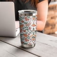 thumbnail image 4 of 20oz Tumbler with Lid and Straw Stainless Steel Vacuum Insulated Water Coffee Tumbler Cup, Double Wall Vacuum Insulated Travel Mug Reusable Tumblers for Ice Drinks, Hot Beverage, 4 of 7