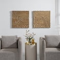 thumbnail image 4 of Uttermost Channels Coastal Pine Wood Wall Decor in Matte Natural Oak, 4 of 8