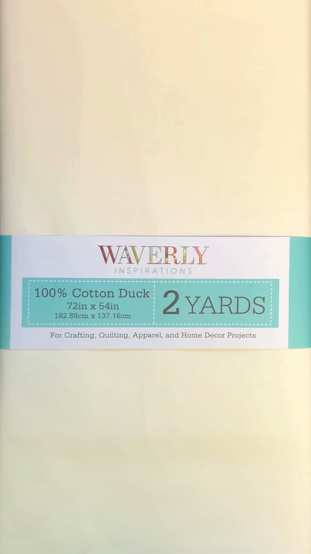 Waverly Inspirations 100 Cotton Duck 54" Width x 2 yds Solid White