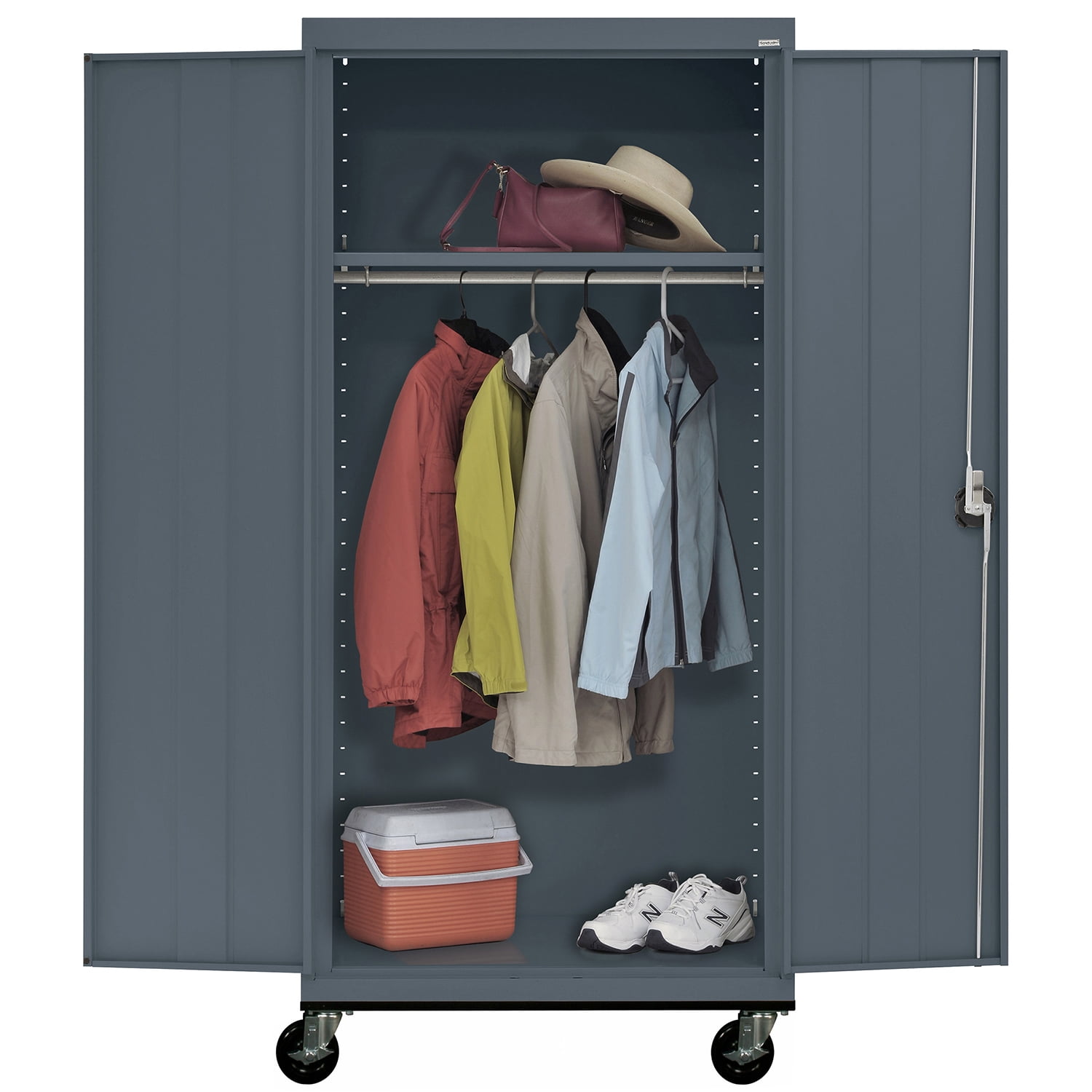 Sandusky Lee 36"W x 24"D x 78"H Steel Transport Mobile Wardrobe