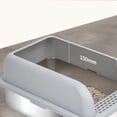 thumbnail image 4 of KUNWU Stainless Steel Semi-Closed Cat Litter Box 24" x 16" x 12" with Enclosure Lid, Scoop and Step, Easy Clean, Never Absorbs Odor (Anti Flash White - Rounded), 4 of 15