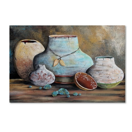 Trademark Fine Art 'Clay Pottery Still Life 2' Canvas Art by Jean Plout