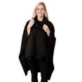 thumbnail image 3 of Le Moda Women’s Pleated Poncho with Shawl Collar Winter Collection, 3 of 10
