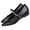 Black, variant on Women's Block Heel Buckle Shoes, Plus Size Comfortable Round Toe Ankle Strap Pumps for Casual Work and Daily Outings