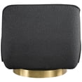 thumbnail image 3 of Meridian Furniture Geneva Fauteuil Pivotant en Tissu Bouclé Noir, 3 of 7