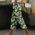 thumbnail image 2 of Women's Capris with Pockets Loose Straight Leg Pants Casual High Waist Trousers Fashion Lightweight Summer Cropped Pants, 2 of 5