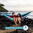thumbnail image 7 of BN-LINK Camping Hammock with Mosquito Net, Portable Parachute Hammocks with Tree Straps for Outdoor Backpacking,Beach,Backyard,Patio,Hiking,440 lb Capacity, Blue Gray, 7 of 7
