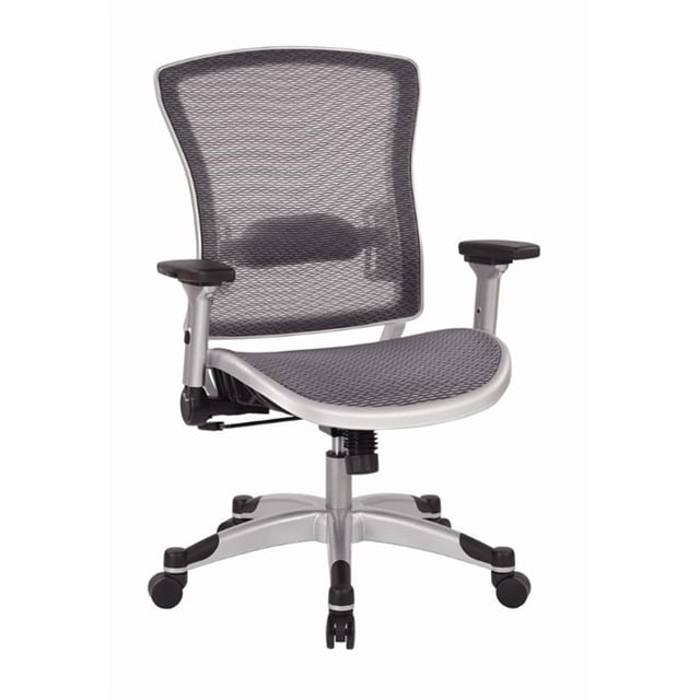 Office Star Executive Breathable Mesh Back Chair with Flip Arms')
