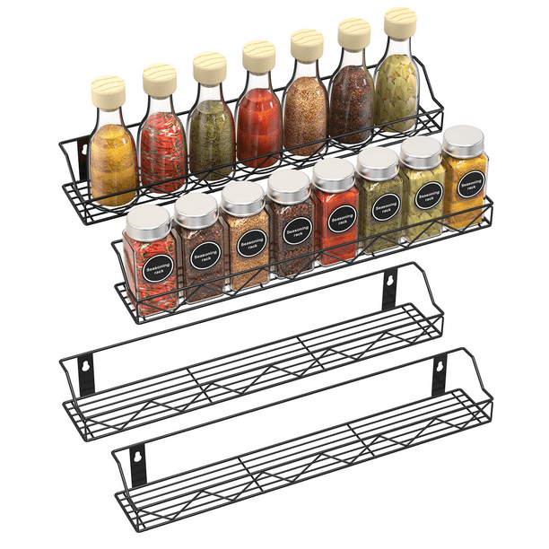 Pack Spice Rack Organizer for or Wall Mount,Large Hanging Spice
