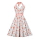 thumbnail image 1 of Mujer Moda Sexy Cuello halter Sin tirantes Cuello en V Cintura alta Falda estampada Vestido floral Fridja  hj4515, 1 of 1