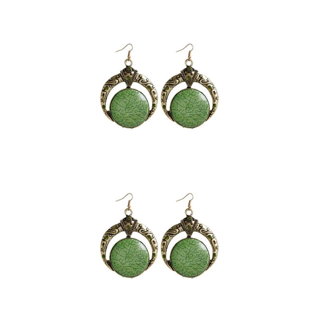 Sonducket Collar con colgante de piedra de cristal hecho a mano para mujer, collar de estilo bohemio, regalo para mujer, E055-Green duradero E055-Verde 2Conjunto