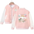 thumbnail image 2 of Sanrios Kawaii Anime Cinnamoroll lindo uniforme de béisbol de dibujos animados para niñas primavera otoño nueva chaqueta superior para niños regalo de cumpleaños, 2 of 4